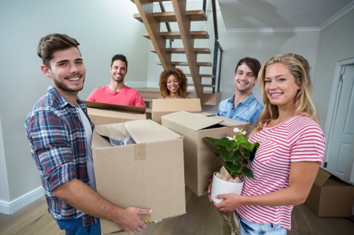 Removal team preparing a local move in Malden Rushett