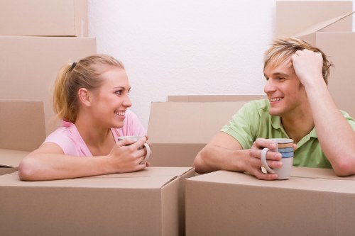 Moving van ready for a local home move in Malden Rushett