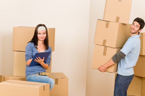Office furniture and IT equipment being moved for a Malden Rushett business