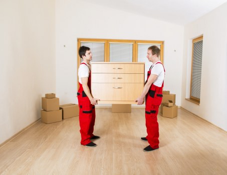 Removal team planning access and loading for a Malden Rushett property