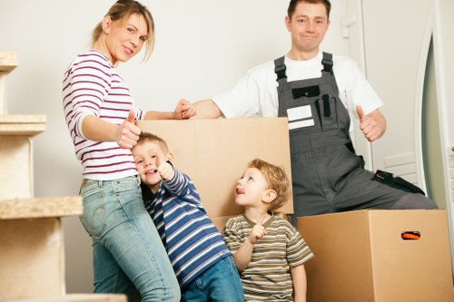 Packed removal van prepared for transport on a local move